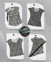 Y2K Ivory Blossom Poly Blouse