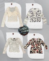 Y2K Soft Bloom Poly Blouse