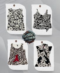 Y2K Black Swan Poly Blouse