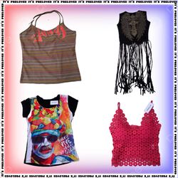Y2K rebel glam pack, tops, pants, skirts (SS-2389)