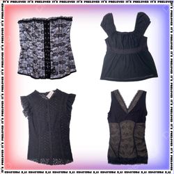 Gothic Whimsy-Lace and Mesh Tops, Corsets, Dresses..