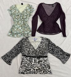 Sheer Mesh & Floral Y2K Tops (361)