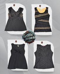 Y2K Night Serenade Poly Blouse