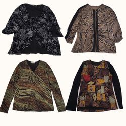 Y2K Grunge & Mixed Abstract Pattern Top Bundle
(ST..