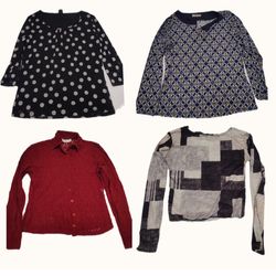Y2K Retro Geometric & Polka Dot Mixed Pattern Top ..