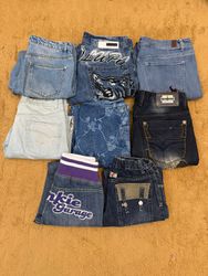Y2K Hip Hop Embroidered Jeans