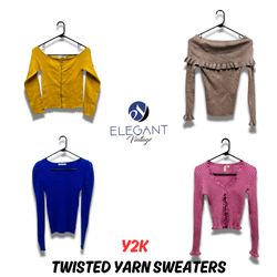 Y2K Twisted Varn Sweaters - EV0710