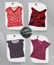 Y2K Cosmic Tempo Poly Blouse