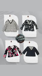 Y2K Retro Floral Poly Blouse