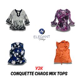 Y2K Conquette Choas Mix Tops - EV0797