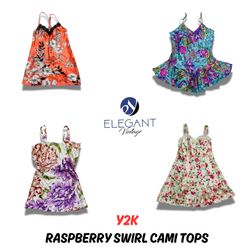 Y2K Raspberry Swirl Cami Tops - EV0824