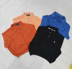 CR8424 UPCYCLED POLO CROP T-SHIRTS