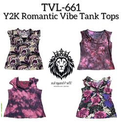 Y2K Romantic Vibe Printed Tops (TVL-661)
