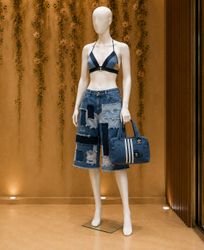 CR1597 Upcycled Denim Co-Ord Set