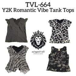 Y2K Romantic Vibe Tops (TVL-664)