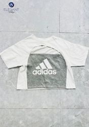 UPCYCLED Adidas Cropped T-Shirts - EVR0567