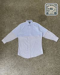 Upcycled Panelled Button-Up Shirt