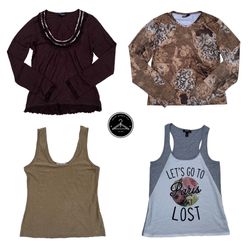 Graphic Tank & Mesh Long Sleeve Top Bundle (TG-003..