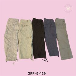 Women’s Y2K Low Rise Cargo Capri Pants with Multi ..