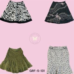 High Waist Printed Cotton Long Skirt for Women (GR..