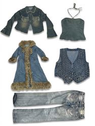 (FV-1453)     Y2K Denim Core Aesthetic Bundle | Vi..