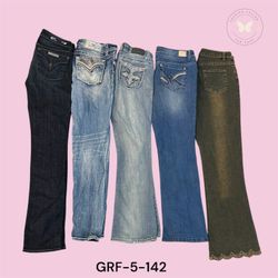 Retro Y2K High Waist Denim Jeans mit Stitch-Sticke..