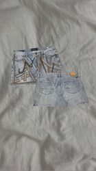Upcycled Chain Detail Denim Skirt