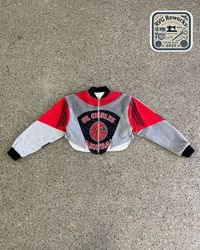 Upcycled Panelled Jersey Crop Jacket