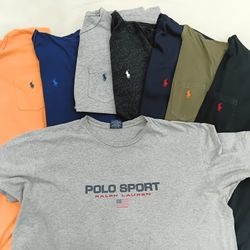 T-shirt Premium en Coton Classique à Col Rond Polo..