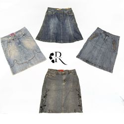 Y2K Paris Hilton Denim Midi Skirt RW1975