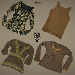 Y2K Earthy Tone Full Sleeve Tops (AA-839)
