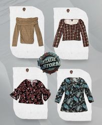 Y2K Urban Twist Poly Blouse