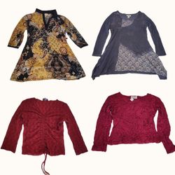 Y2K Grunge & Goth Mixed Pattern Top Bundle ( ST  0..