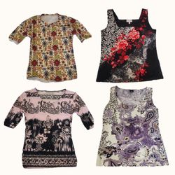 Y2K Grunge & Floral Detailed Mixed Top Bundle (ST ..