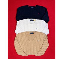 Ralph lauren cable knit sweaters