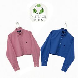 Up Cycled Polo Ralph Lauren Crop Top