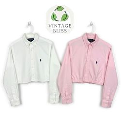 Up Cycled Polo Ralph Lauren Crop Top