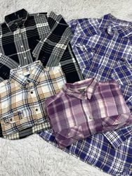 Flannel button up shirts