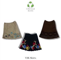 Jupes évasées en coton Y2K