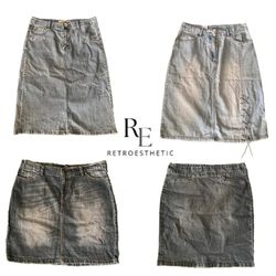 Y2k NYC IT GIRL DENIM MIDI SKIRT RE-3241