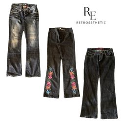 Y2k ERA CYBER GIRL DENIM JEANS RE-3242