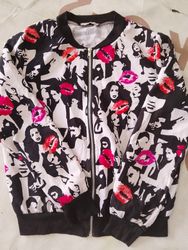 Women bomber jacket and printed fashion wear