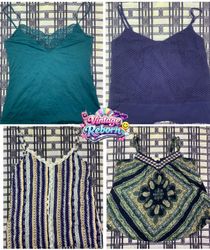 Y2K Cami & Strappy Top Bundle – 9pcs Mixed Styles ..