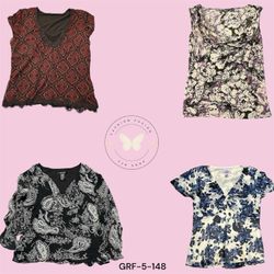 Chemise imprimée de mode vintage Y2K pour femmes (..