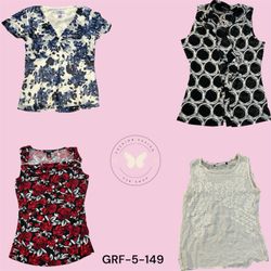 Haut imprimé floral de style coréen Y2K (GRF-5-149..