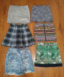 Summer Essentials:Mixed Pattern Mini Skirts(MSK-19..