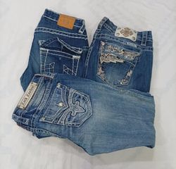 CR8484 JEANS FLARE E DIRETTI VINTAGE MIX BRANDED