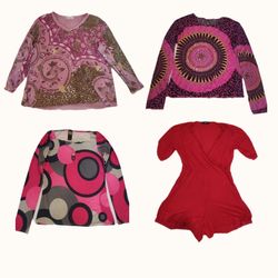 Y2K Grunge & Mixed Aesthetic Pattern Top Bundle (S..