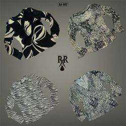 Y2K Iconic Black & White Mix Printed Full Sleeve T..