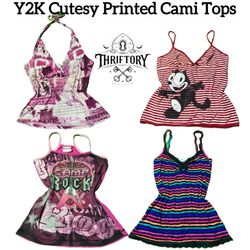 Y2K Cutesy Vibe Printed Cami Tops TY-030